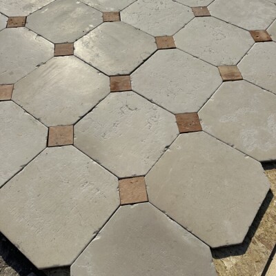 Reclaimed French octagon tiles