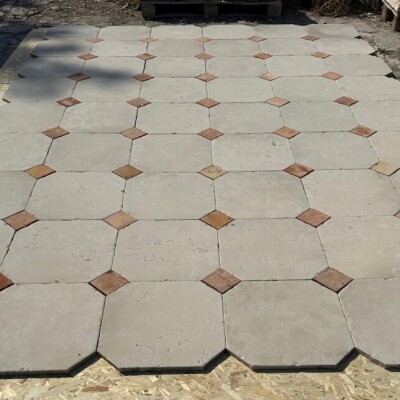 Reclaimed French octagon tiles