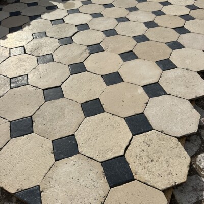 French Octagonal limestone in Cabochon 