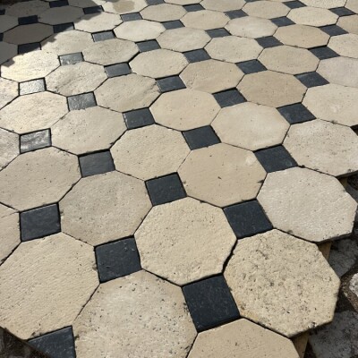 French Octagonal limestone in Cabochon 