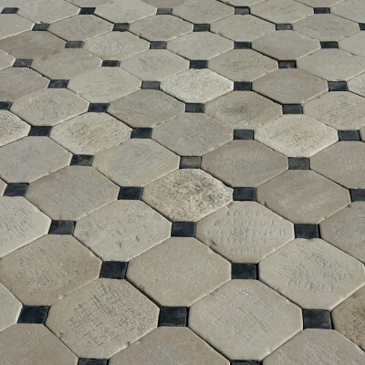 Reclaimed French Bourgogne limestone in Small Cabochon 
