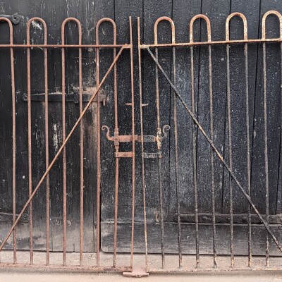 Matching pair of single antique pedestrian gates