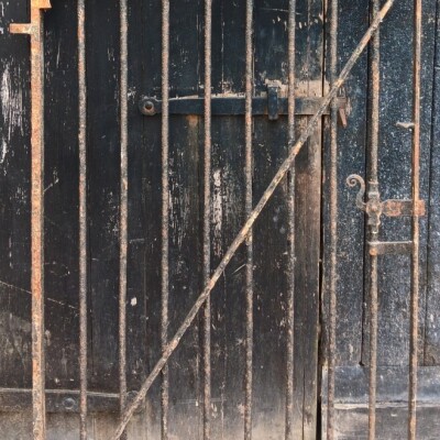 Matching pair of single antique pedestrian gates