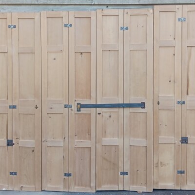 2  very large sets of original antique window shutters