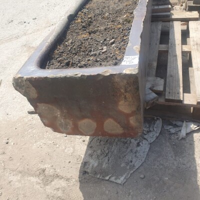Reclaimed Salt Glazed Stoneware Trough – 196cm Long – Original Garden Planter 