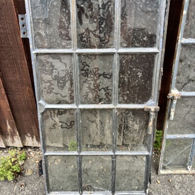 Set Of 22 Antique Square Panel Cast Iron Cottage Windows