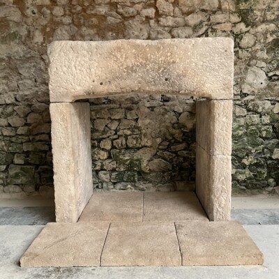 Aged Bath Stone Fireplace