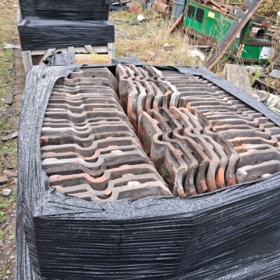 Double roman clay tiles