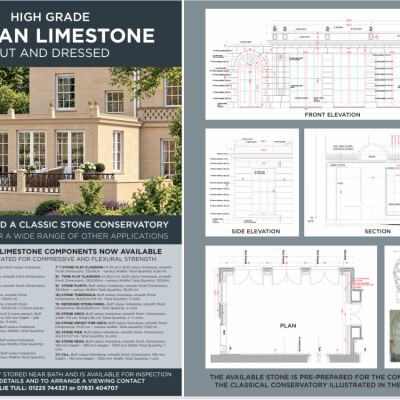 Bespoke New Architectural Stonework – Complete Orangery/Extension – New & Unused