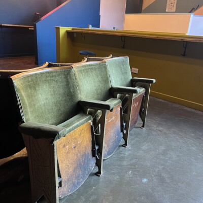 100 x Original 1938 Art Deco Cinema Seats, Cast Iron – Regal Cinema, Norwich – J