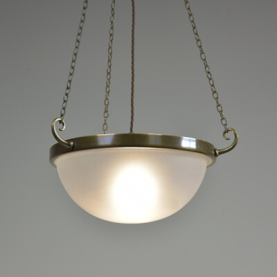 Etched Glass Bowl Plafonnier
