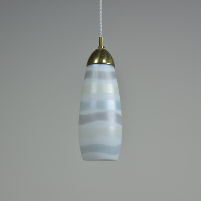 Venini Like Banded Pendant Light