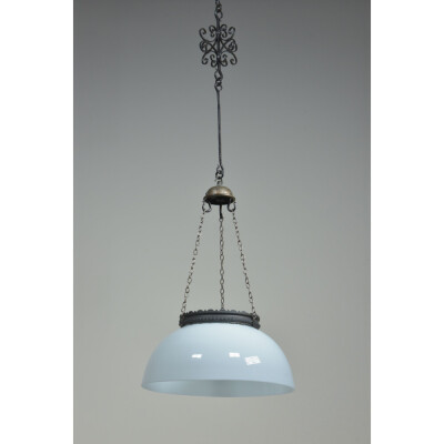 19th Century Iron & Opal Church Light
