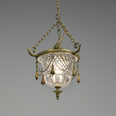 Edwardian Cut Glass Pendant
