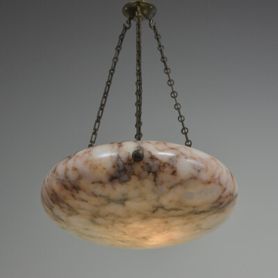 Antique Alabaster Bowl Plafonnier