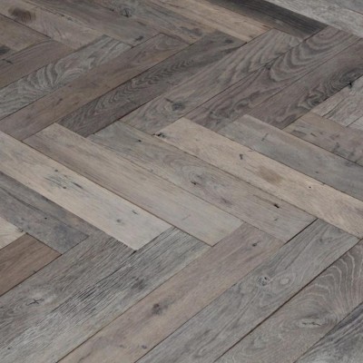 Antique reclaimed french oak herringbone parquet  POA