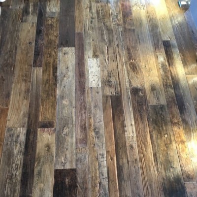 Reclaimed Engineered Elm Floorboards
