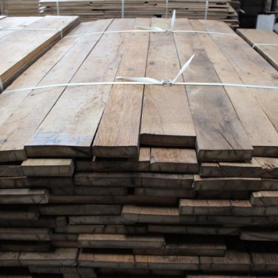 Antique reclaimed French oak floorboards brushed