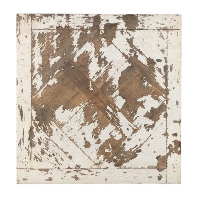 Oak Panel Flooring With Distressed Paint Finish