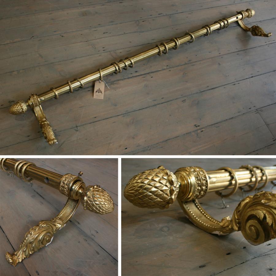 For Sale Original Antique Ornate Brass Curtain Rail Salvoweb Uk