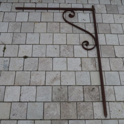 potence en fer forge / antique wrought iron support arm POA