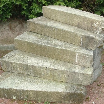 Antique beige granite stairs