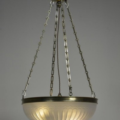 F&C Osler bronze mounted dish pendant