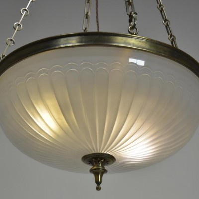 F&C Osler bronze mounted dish pendant