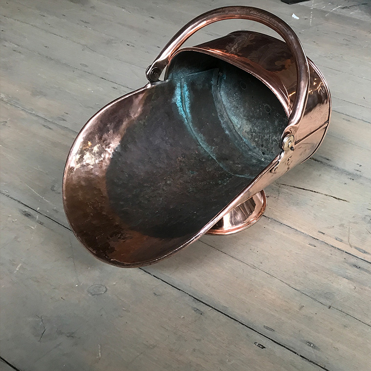 For Sale Antique Copper Coal Scuttle SalvoWEB UK