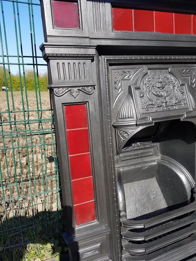 For Sale 130 Cast Iron Fireplace Surround Original Tiled C1889