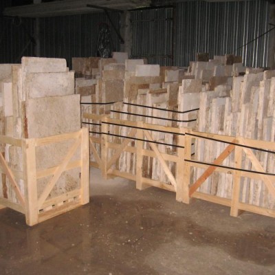 Dalle de Bourgogne Antique Reclaimed Stock 160 m2. for sale cut 3 cm (1,2 inch.)