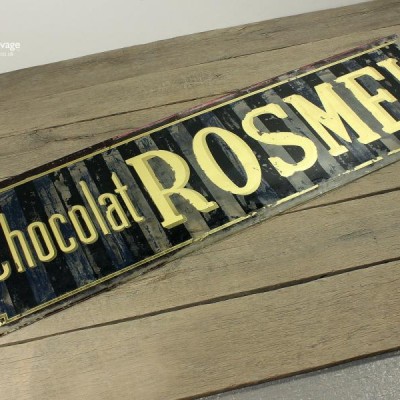 French Chocolate Advertising Glass Sign