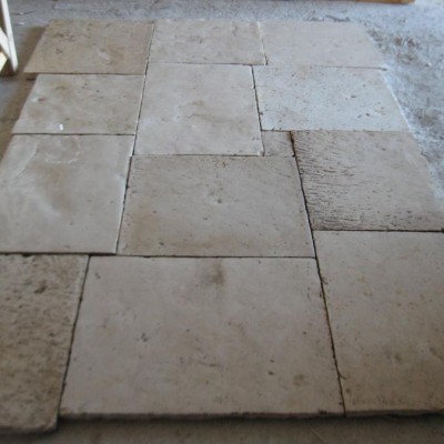 Reclaimed French limestone flooring 