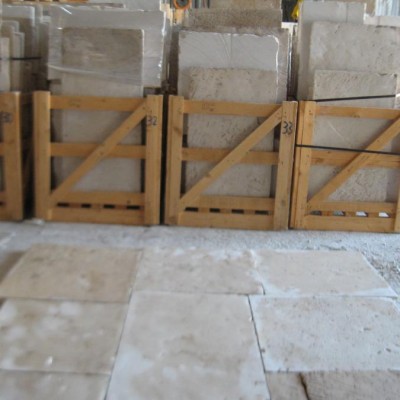 Reclaimed French limestone flooring 