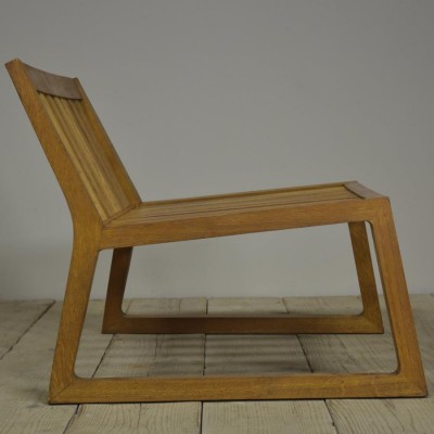 Angular oak low seat and chair