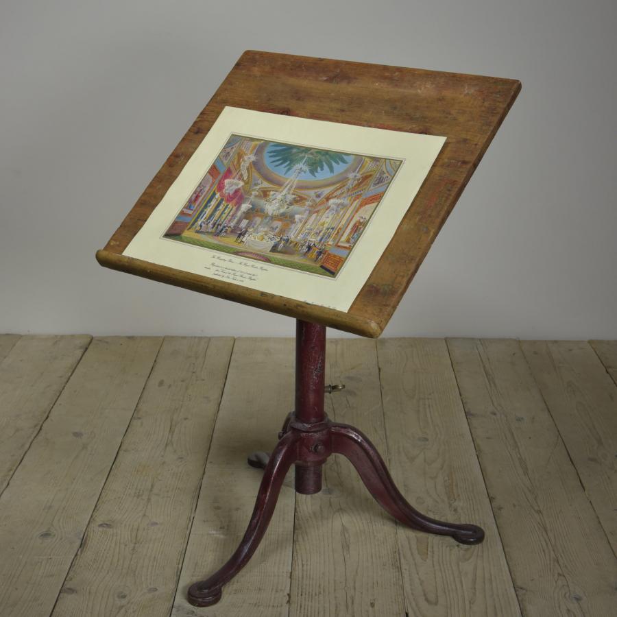 Antique American drafting artists table