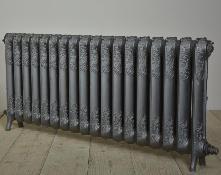 Antique & Reclaimed floral rococo antique cast iron radiator -18 ...