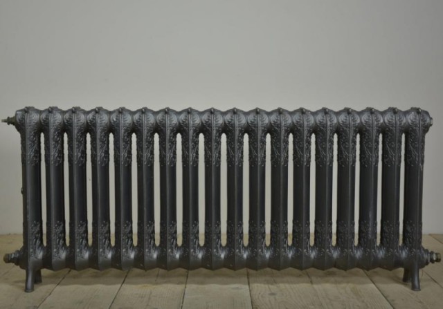 floral rococo antique cast iron radiator -18 section | Reclaimed Materials